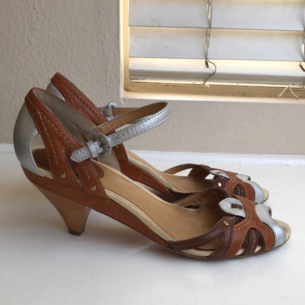 Frye Agnes woven heels